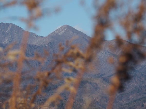 茅ヶ岳。最近隙間から撮るのにはまってます。