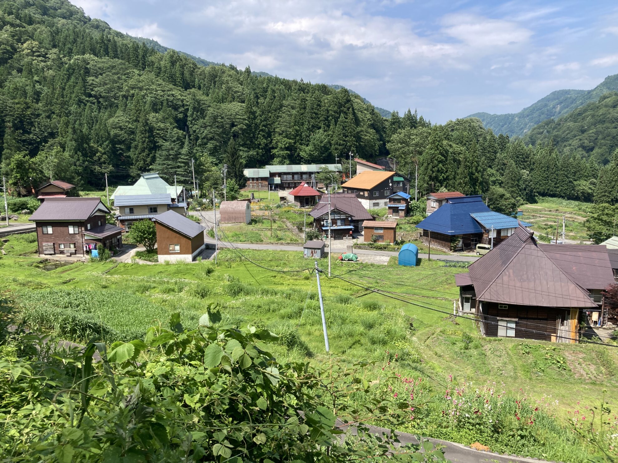 信越トレイル結東の集落