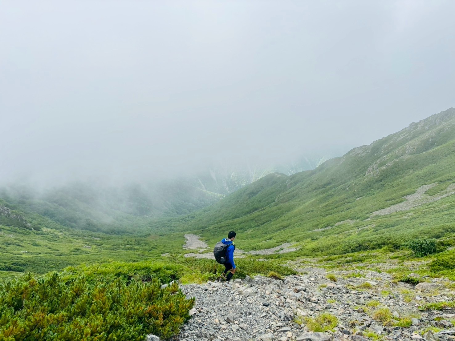 南アルプス大縦走荒川岳下り